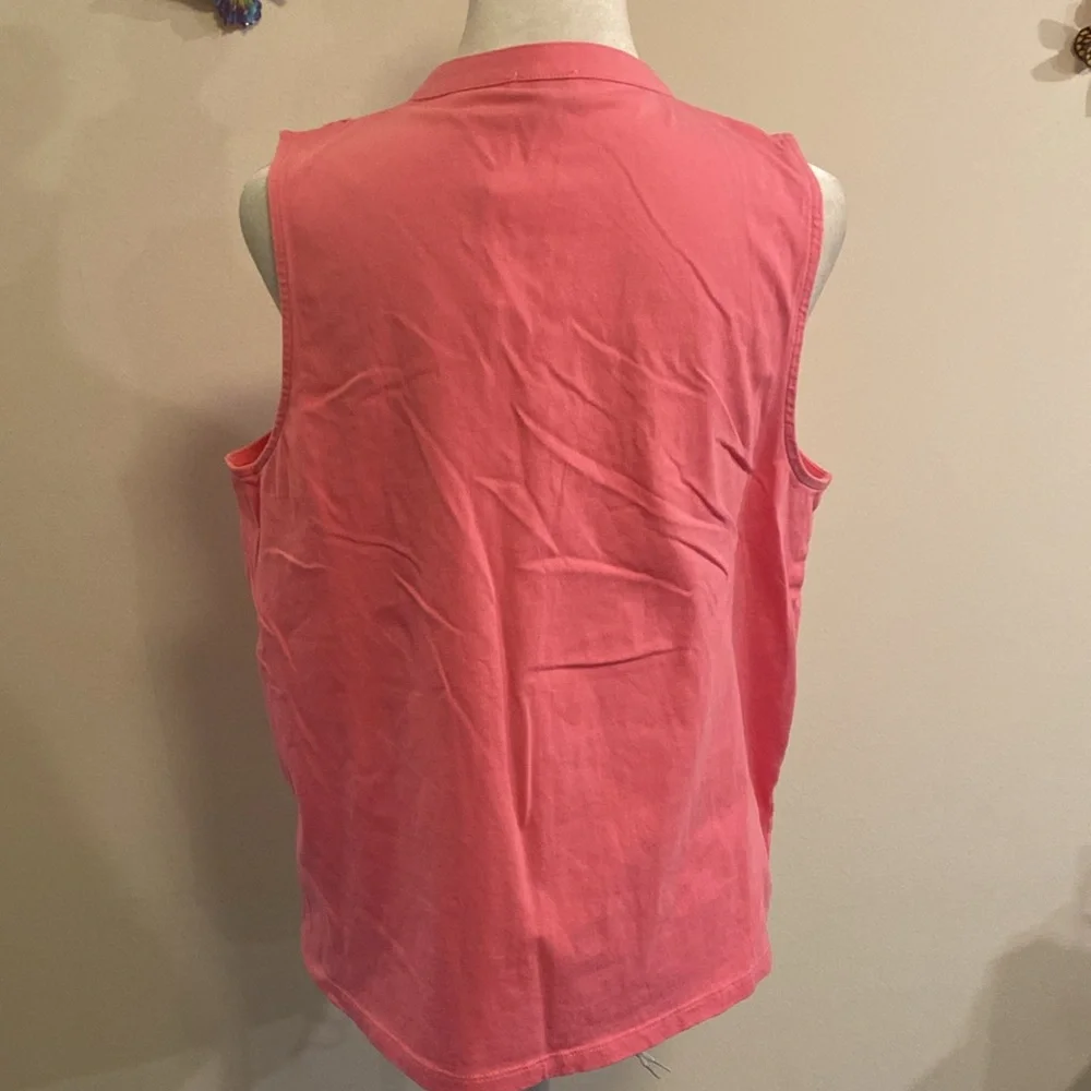 J Crew beautiful pink cotton sleeveless blouse size Medium